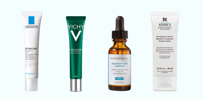 Effaclar Duo (+), La Roche-Posay, Ночной уход «Normaderm Детокс», Vichy, Blemish+Age Defense, SkinCeuticals, Лосьон для сокращения и предупреждения несовершенств кожи Breakout Control Blemish Treatment Facial Lotion, Kiehls