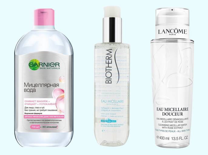 Мицеллярная вода универсальная Garnier, Biotherm, Lancôme