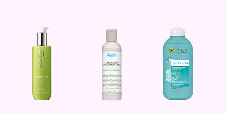 Тоники для жирной кожи Biotherm, Kiehl's, Garnier