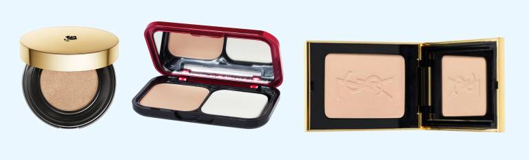 Компактные пудры: Кушон Teint Idole Ultra Cushion, Lancôme Ультрастойкая пудра Infaillible, L'Oréal Paris Radiance, Yves Saint Laurent