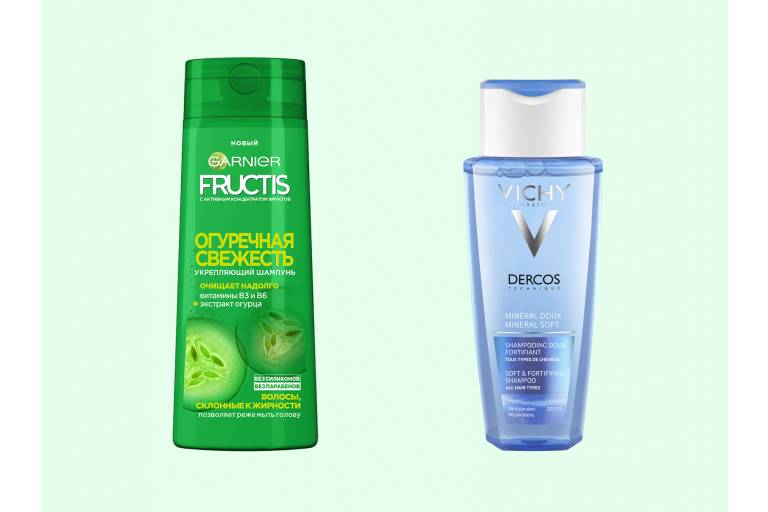 Шампуни Garnier Fructis Dercos Vichy