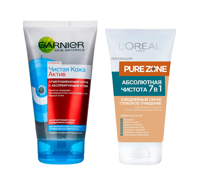 Чистая кожа Garnier и Pure Zone L'Oreal Paris
