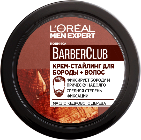 Крем-стайлинг для бороды и волос средней степени фиксации L'Oreal Men Expert Barber Club