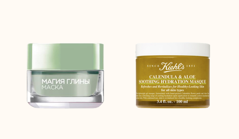 Маска Магия глины очищение и матирование L'Oreal Paris и маска с календулой и алоэ Kiehl's
