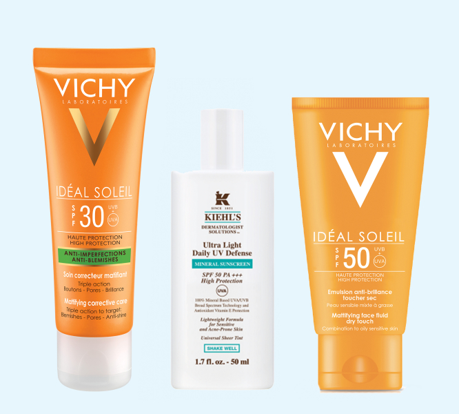 SPF Oily Skin Vichy, Kiehl's