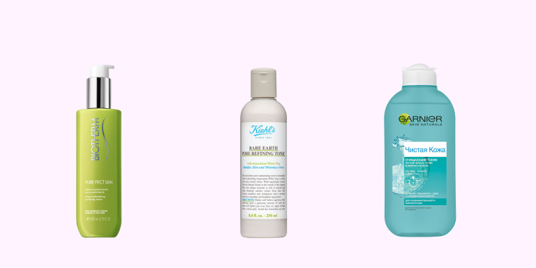 Тоники для жирной кожи Biotherm, Kiehl's, Garnier