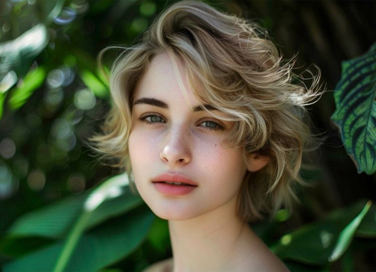 udlinennyj piksi bob na svetlyh volosah