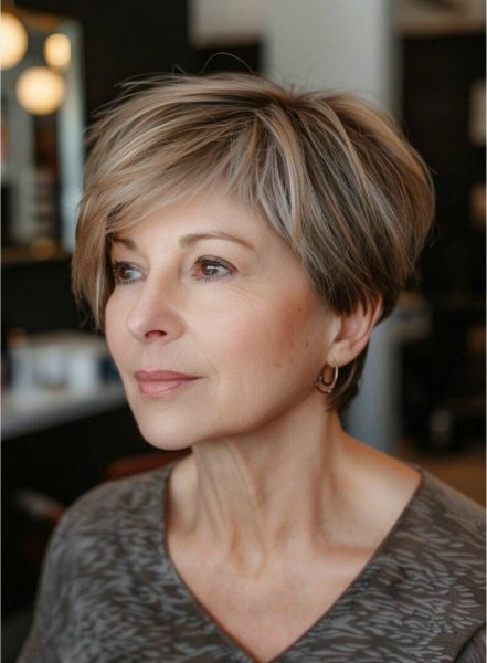 piksi bob na pryamyh volosah s osvetleniem