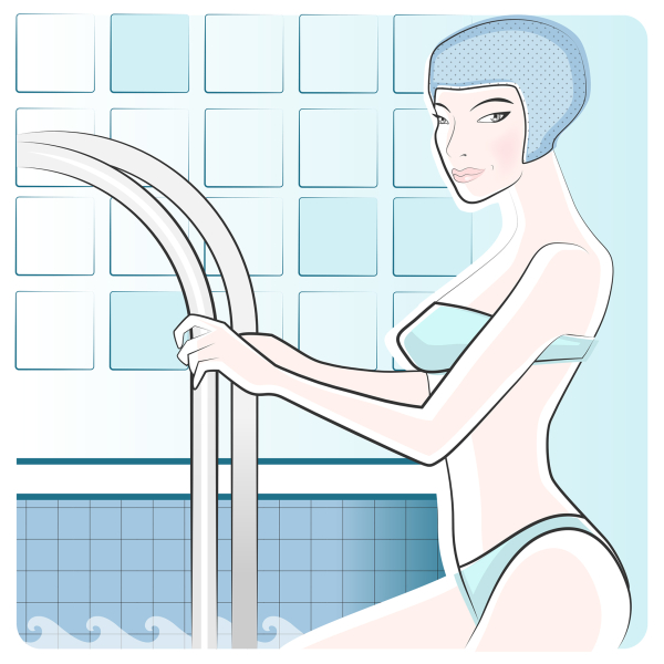 Как ухаживать за волосами при посещении бассейна