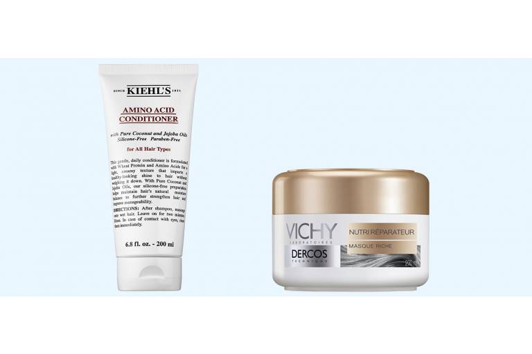 Кондиционер с аминокислотами для всех типов волос Amino Acid Conditioner, Kiehl's, Маска питательно-восстанавливающей гаммы для волос Decros, Vichy