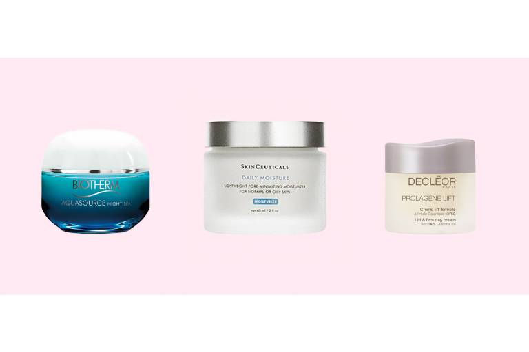 Ночная маска Aquasource Night Spa, Biotherm, Дневной укрепляющий крем против морщин Prolagene Lift, Decleor, Легкий увлажняющий крем с матирующим эффектом Daily Moisture, SkinCeuticals