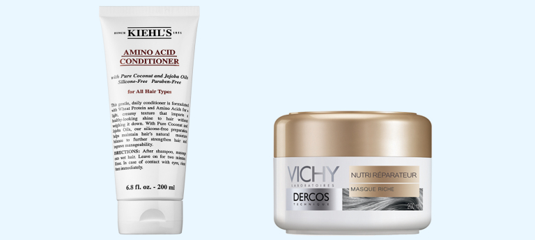 Кондиционер с аминокислотами для всех типов волос Amino Acid Conditioner, Kiehl's, Маска питательно-восстанавливающей гаммы для волос Decros, Vichy
