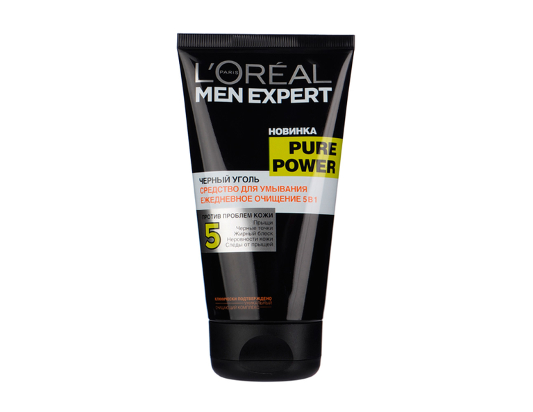 Гель для умывания «Pure Power Вулканический минерал» против прыщей, L’Oréal Paris Мен Эксперт