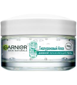 Garnier Skin Naturals Гиалуроновый Алоэ-гель для лица, увлажняющий дневной крем с алоэ вера и гиалуроновой кислотой для интенсивного увлажнения и упругости нормальной и смешанной кожи, 50 мл