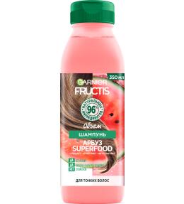 Фото продукта: Garnier Fructis шампунь "Фруктис, Superfood Арбуз", объем, для тонких волос, 350 мл