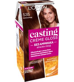 Фото продукта: L'Oreal Paris Стойкая краска-уход для волос "Casting Creme Gloss" без аммиака, оттенок 535, Шоколад