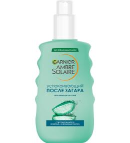 Фото продукта: Garnier Освежающий спрей после загара Ambre Solaire, увлажнение 24 ч, успокаивающий, с экстрактом кактуса, 200 мл