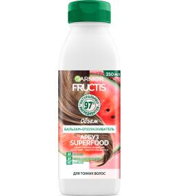 Фото продукта: Garnier Fructis бальзам-ополаскиватель "Фруктис, Superfood Арбуз", объем, для тонких волос, 350 мл