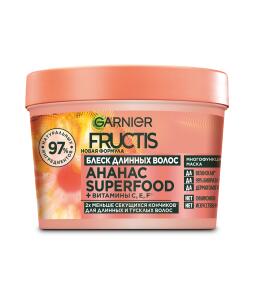 Фото продукта: Garnier Fructis Маска для волос 3в1 "Superfood Ананас", для длинных и тусклых волос, 390 мл