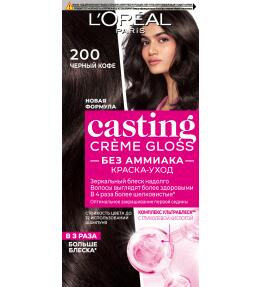 Фото продукта: L'Oreal Paris Стойкая краска-уход для волос "Casting Creme Gloss" без аммиака, оттенок 200, Черный кофе