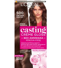 Фото продукта: L'Oreal Paris Стойкая краска-уход для волос "Casting Creme Gloss" без аммиака, оттенок 500, Светлый каштан