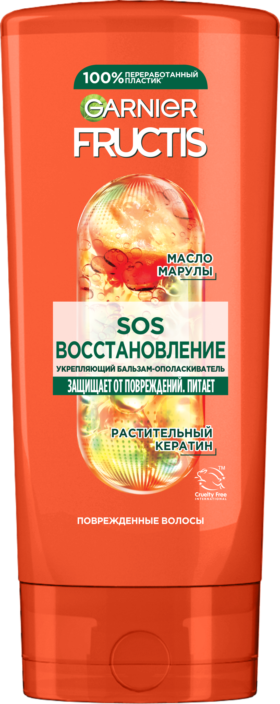 Фото продукта: Garnier Fructis Бальзам-ополаскиватель для волос Фруктис SOS Восстановление, 200 мл