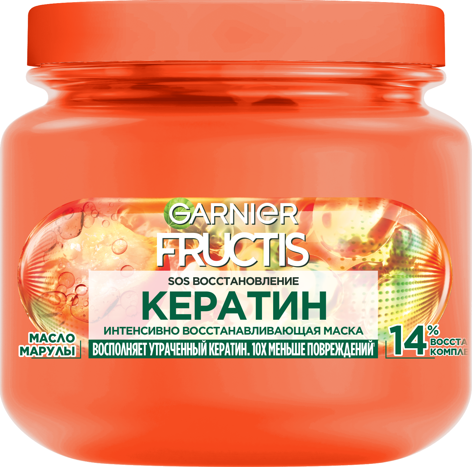 Фото продукта: Garnier Fructis Маска для волос Фруктис, SOS Восстановление, реанимирующая, для секущихся и поврежденных волос, 320 мл