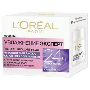Фото продукта: L'Oreal Paris Крем для лица "Увлажнение Эксперт" увлажняющий, для чувствительной кожи, склонной к покраснениям, 50 мл