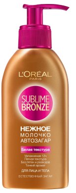 Фото продукта: L'Oreal Paris Sublime Bronze Молочко-автозагар для лица и тела, легкое, тающее, 150 мл