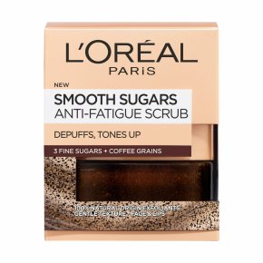 Фото продукта: L'Oreal Paris Сахарный скраб для лица и губ, бодрящий, 50 мл, 3 натуральных сахара и кофе