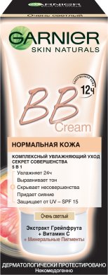 Фото продукта: Garnier BB Крем для лица "Секрет совершенства" с экстрактом грейпфрута и минеральными пигментами, SPF 15, очень светлый, 50 мл