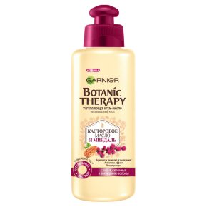 Фото продукта: Garnier Botanic Therapy Укрепляющее крем-масло "Касторовое масло и миндаль" для ослабленных волос, склонных к выпаданию, 200 мл