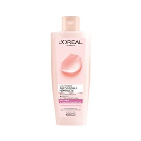 Фото продукта: L'Oreal Paris Очищающее молочко "Абсолютная нежность", для сухой и чувствительной кожи, 200 мл,  с экстрактами Розы и Жасмина