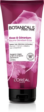 Фото продукта: L'Oreal Paris Бальзам для волос "Botanicals Герань", для окрашенных и тусклых волос, придает блеск, 200 мл, без парабенов, силиконов и красителей