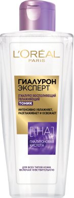 Фото продукта: L'Oreal Paris Тоник  "Гиалурон Эксперт"  [ГИАЛУРО] восполняющий увлажняющий, для всех типов кожи, включая чувствительную