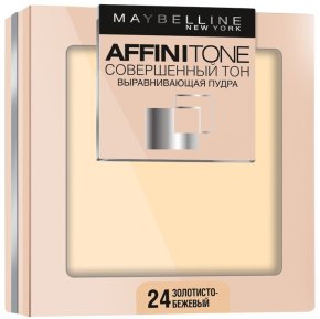 Фото продукта: Maybelline New York Пудра компактная для лица "Affinitone", выравнивающая и матирующая, оттенок 24 золотисто-бежевый, 9 г