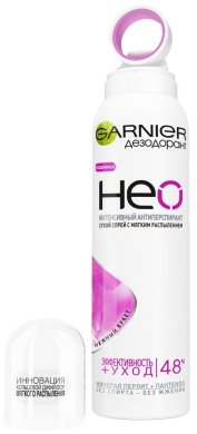 Фото продукта: Garnier Дезодорант-антиперспирант "Neo. Спрей" Нежный Букет, сухой спрей с мягким распылением, защита 48 часов, 150 мл