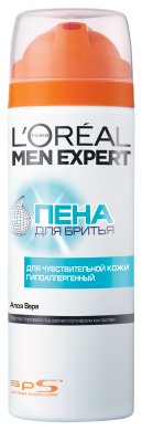 Фото продукта: L'Oreal Paris Men Expert Пена для бритья для чувствительной кожи, гипоаллергенная, 200 мл