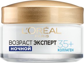 Фото продукта: L'Oreal Paris Ночной крем для лица "Возраст эксперт 35+" увлажняющий, против морщин, 50 мл