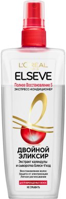 Фото продукта: L'Oréal Paris Elseve Экспресс-Кондиционер "Эльсев, Двойной Эликсир Полное Восстановление 5" для поврежденных волос, 200 мл