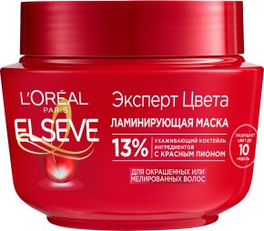 Фото продукта: L'Oreal Paris Elseve Маска для волос "Эльсев, Эксперт Цвета", для окрашенных и мелированных волос, 300 мл