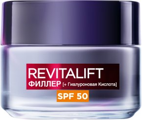 Фото продукта: L'Oreal Paris Дневной антивозрастной крем "Ревиталифт Филлер [ha]" против морщин c SPF 50