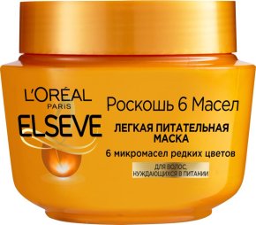 Фото продукта: L'Oreal Paris Elseve маска для волос "Эльсев, Роскошь 6 масел", легкая питательная маска для волос, нуждающихся в питании, 300 мл
