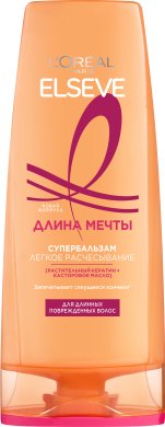 Фото продукта: L'Oreal Paris Супербальзам Легкое Расчесывание "Elseve, Длина Мечты", для длинных поврежденных волос, 400 мл