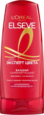 Фото продукта: L'Oreal Paris Elseve Ламинирующий бальзам "Эльсев, Эксперт Цвета", для окрашенных или мелированных волос, 200 мл