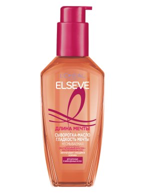 Фото продукта: L'Oréal Paris Сыворотка Гладкость Мечты "Elseve, Длина Мечты", несмываемый уход, для длинных непослушных волос, 100 мл