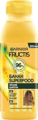 Фото продукта: Garnier Fructis шампунь Банан Superfood Питание для очень сухих волос, 350 мл