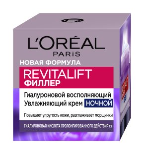 Фото продукта: L'Oreal Paris Ночной антивозрастной крем "Ревиталифт Филлер [ha]" против морщин для лица, 50 мл
