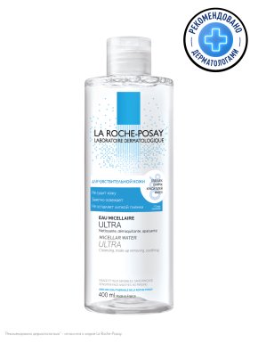 Фото продукта: LA ROCHE-POSAY TOLERIANE Мицеллярная вода для чувствительной кожи глаз и лица, 400 мл