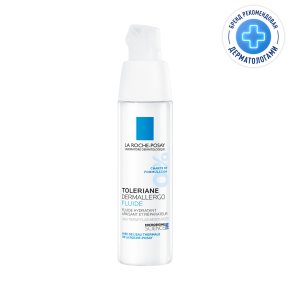 Фото продукта: LA ROCHE-POSAY TOLERIANE DERMALLERGO Легкий флюид для интенсивного успокаивающего ухода за сверхчувствительной и склонной к аллергии кожи, 40 мл